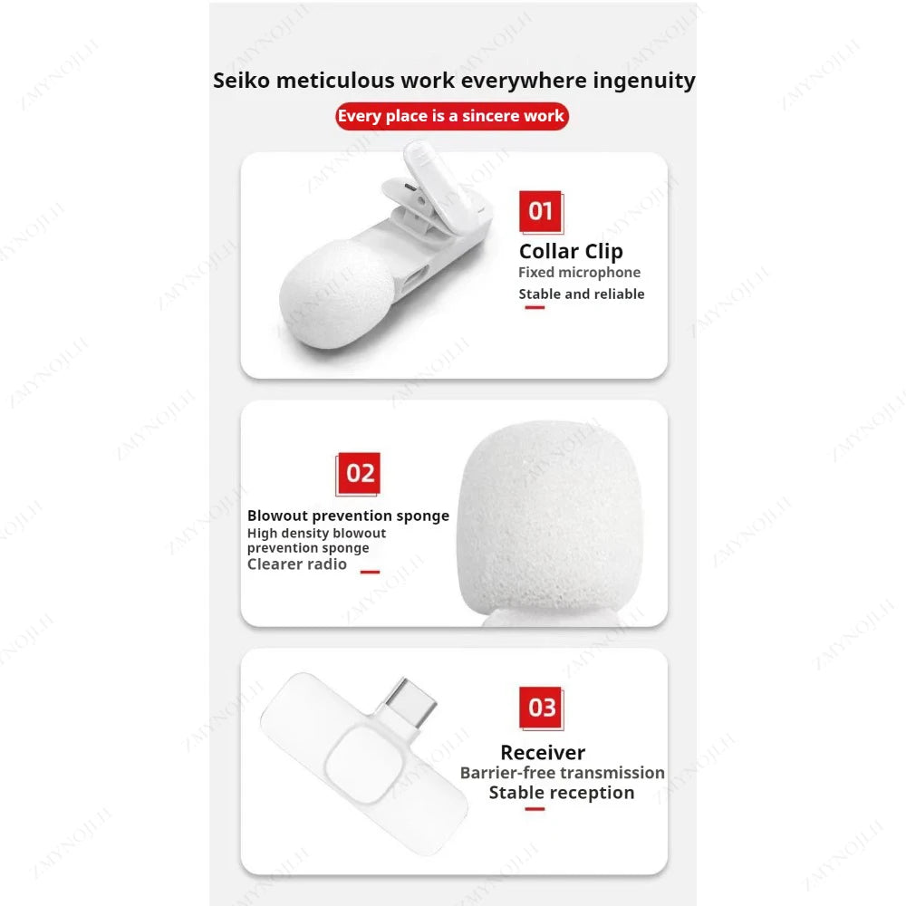 Portable Wireless Lavalier Microphone