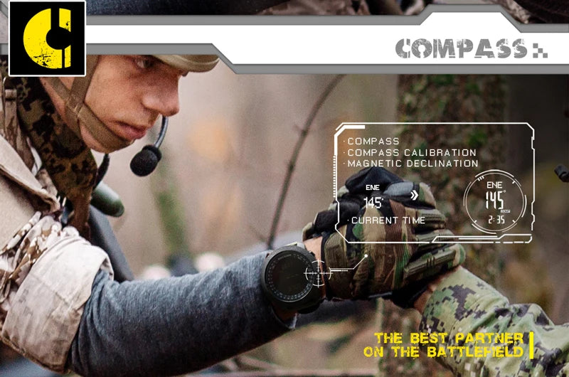 Men's Multi-Function Sports Watch: Altimeter, Barometer, Compass