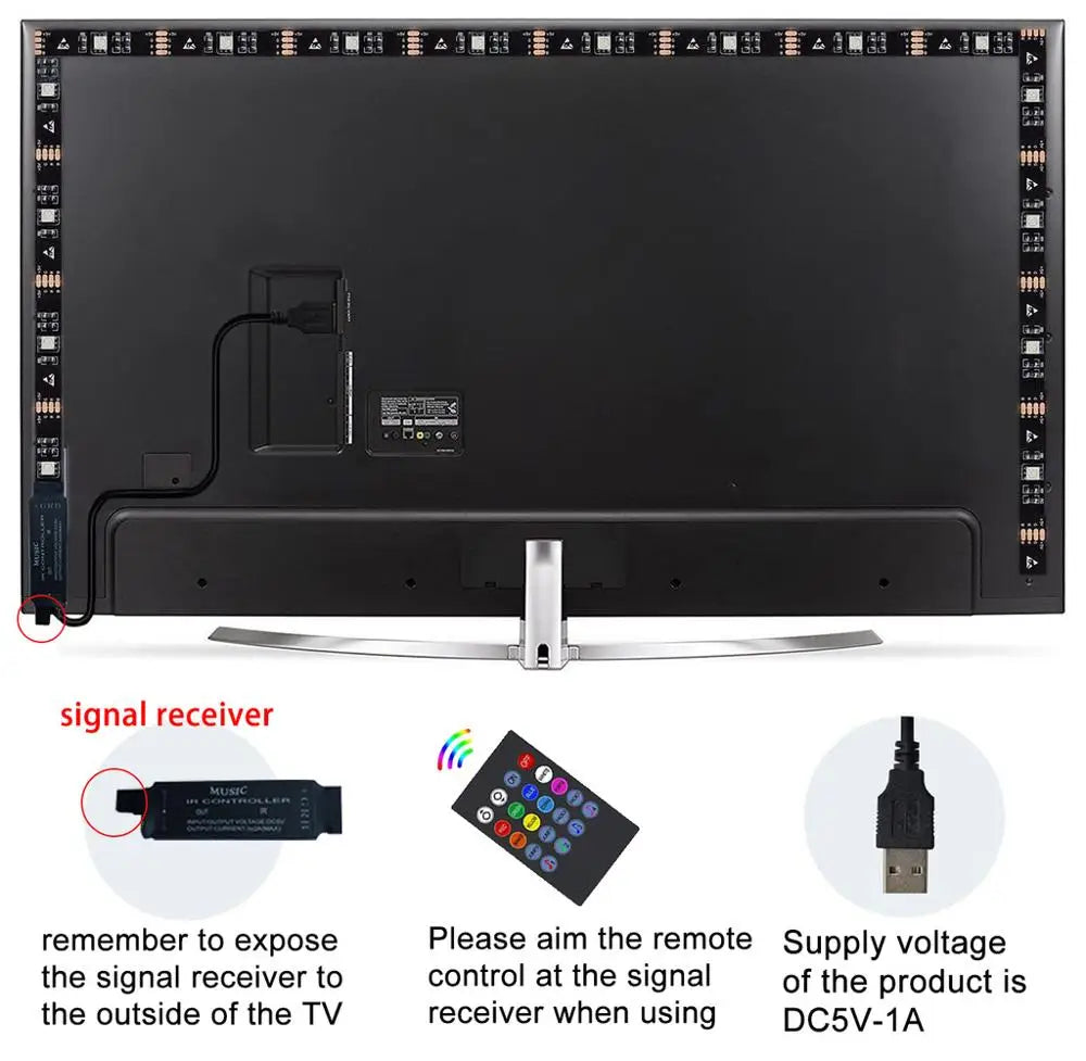 RGB LED TV Backlight with USB Power