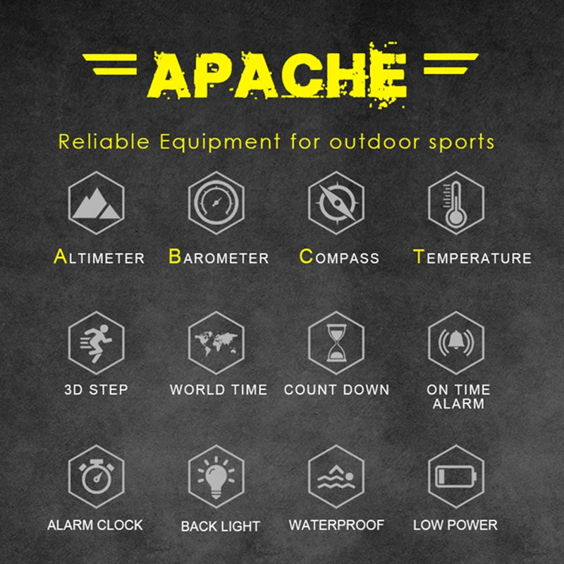 Men's Multi-Function Sports Watch: Altimeter, Barometer, Compass