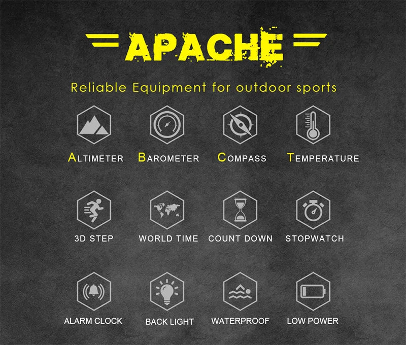 Men's Multi-Function Sports Watch: Altimeter, Barometer, Compass