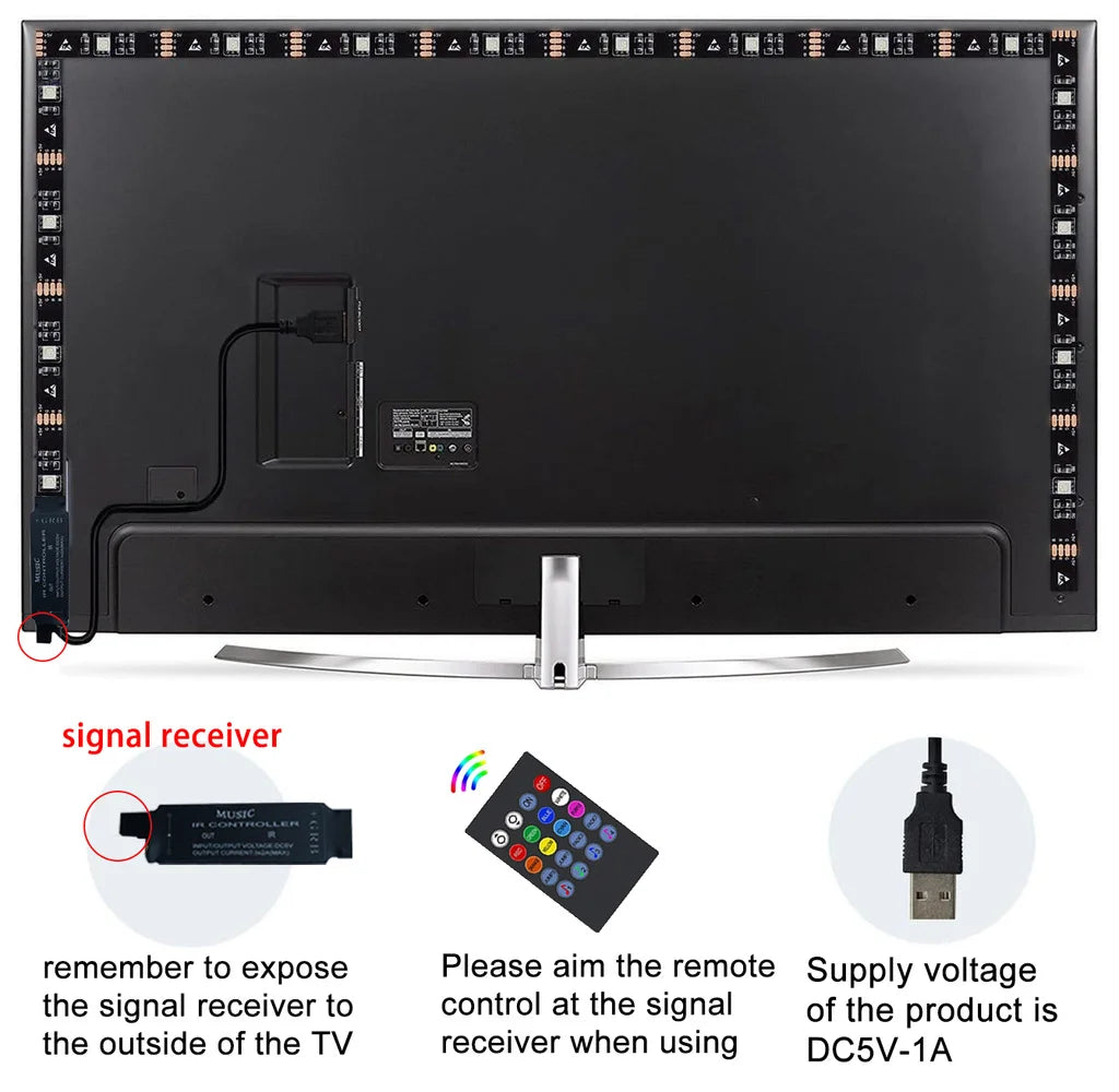 RGB LED TV Backlight with USB Power