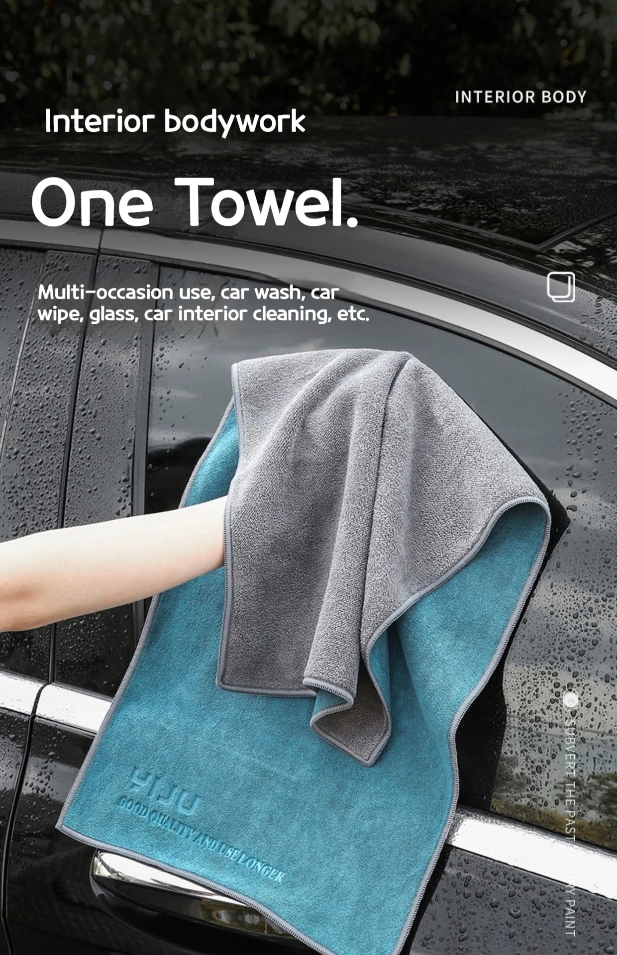 Lint-Free Microfiber Car Drying Towel (75x35cm)