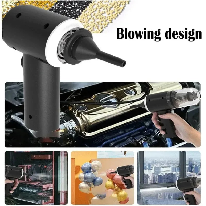 Portable Car Vacuum: USB Rechargeable, Wet & Dry