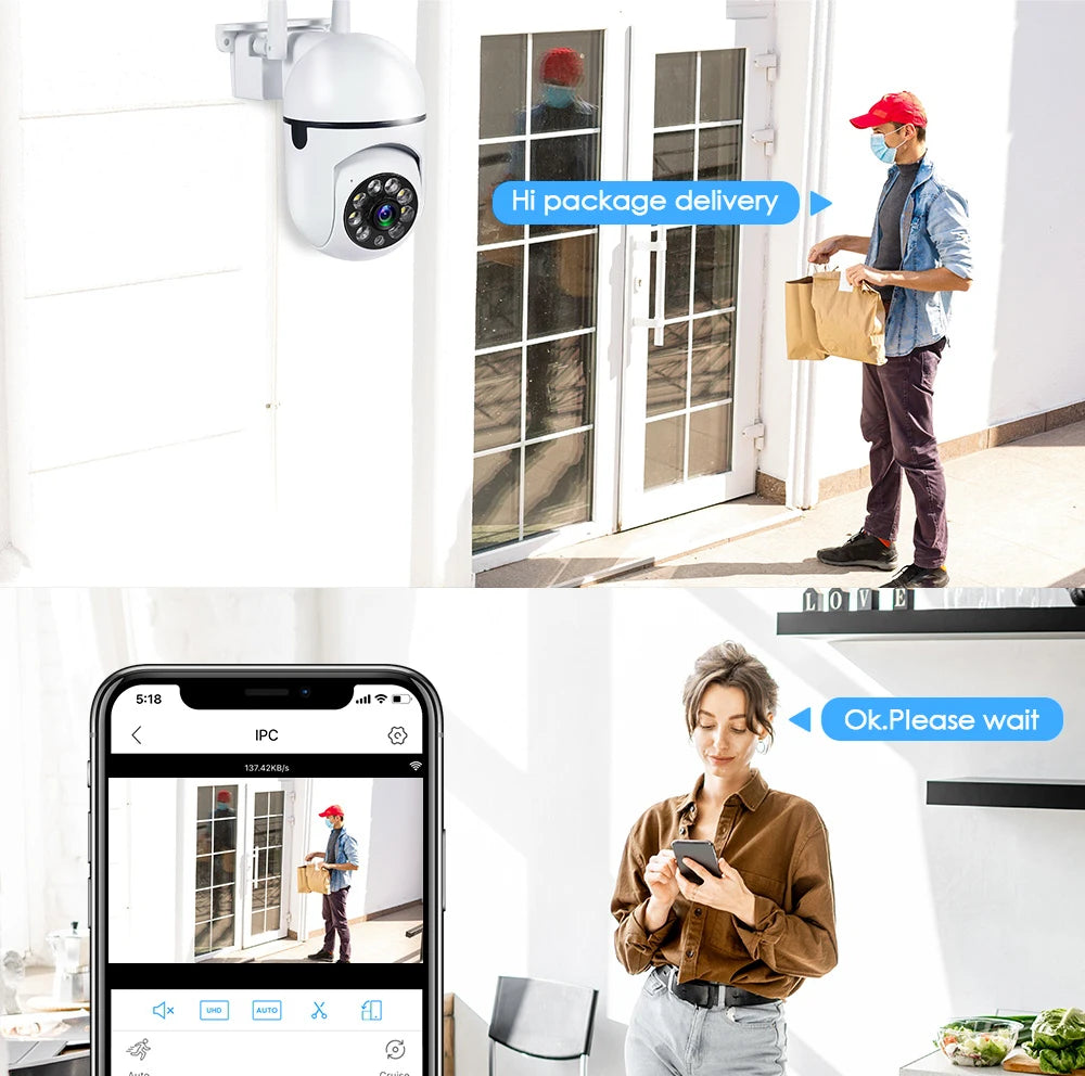 Smart Outdoor Security Camera with AI Tracking