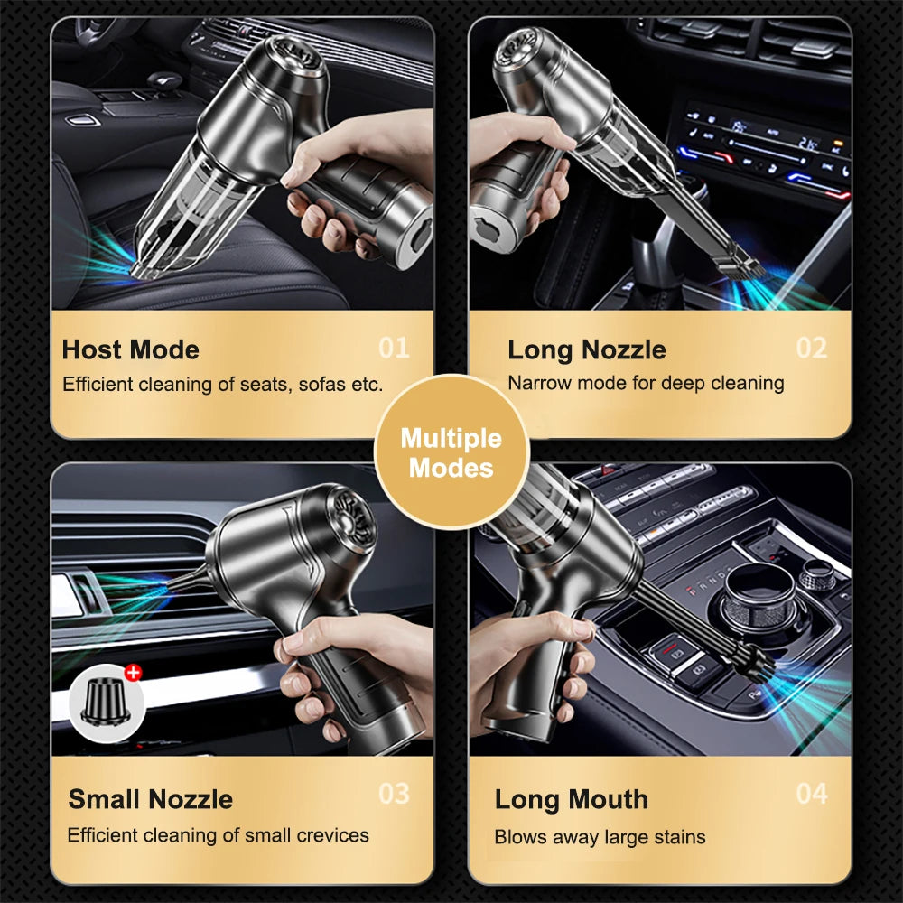 Wireless Car Vacuum: 95000PA Suction