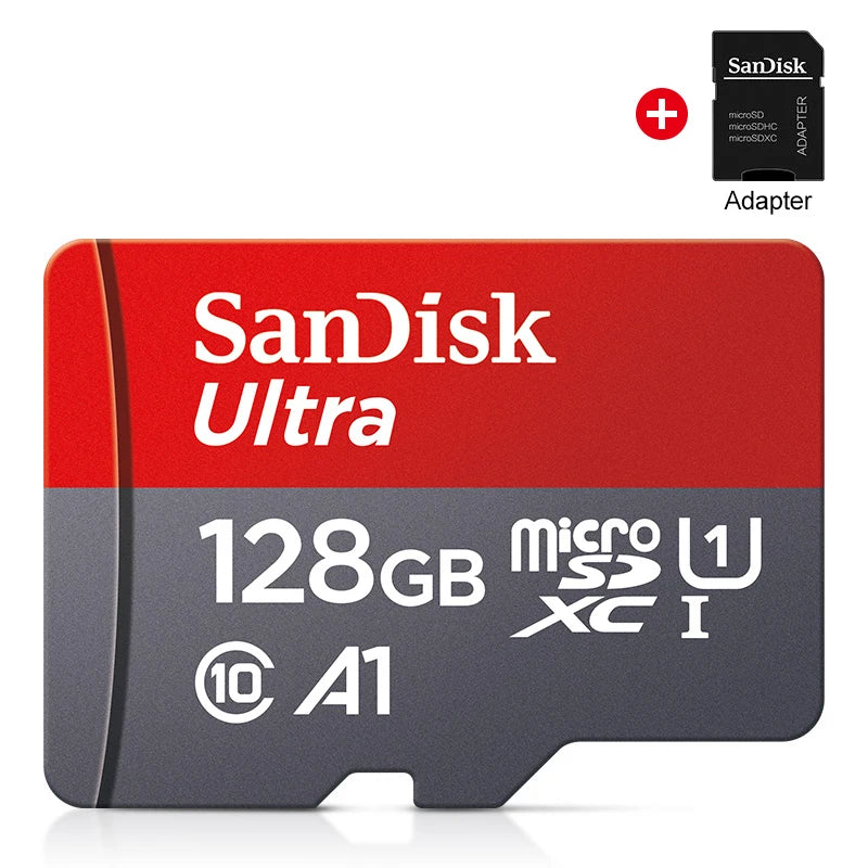 High-Speed microSD Card (64GB, 32GB, 16GB, 128GB) with Adapter
