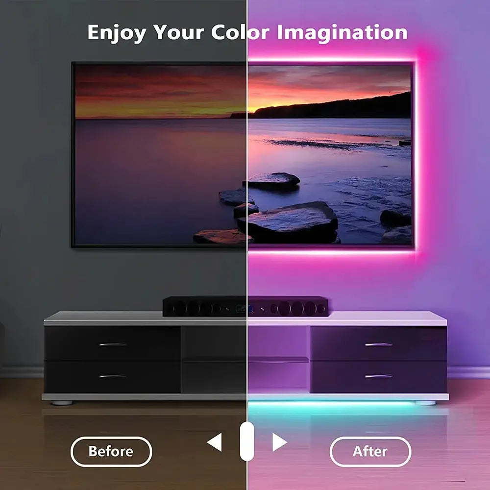 RGB LED Strip Lights with USB & Remote