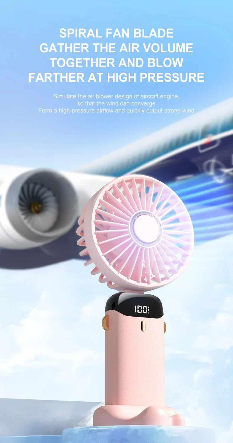 Hands-Free Cooling with Phone Mount: 5000mAh Battery