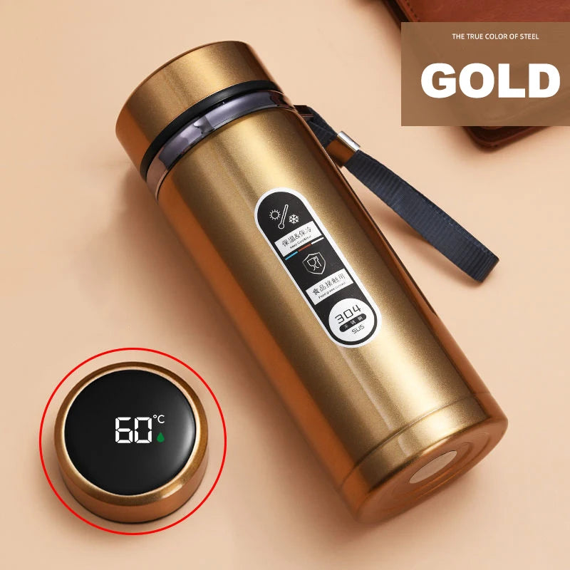 Insulated Thermos: 500ml to 1 Liter, Digital Temp Display