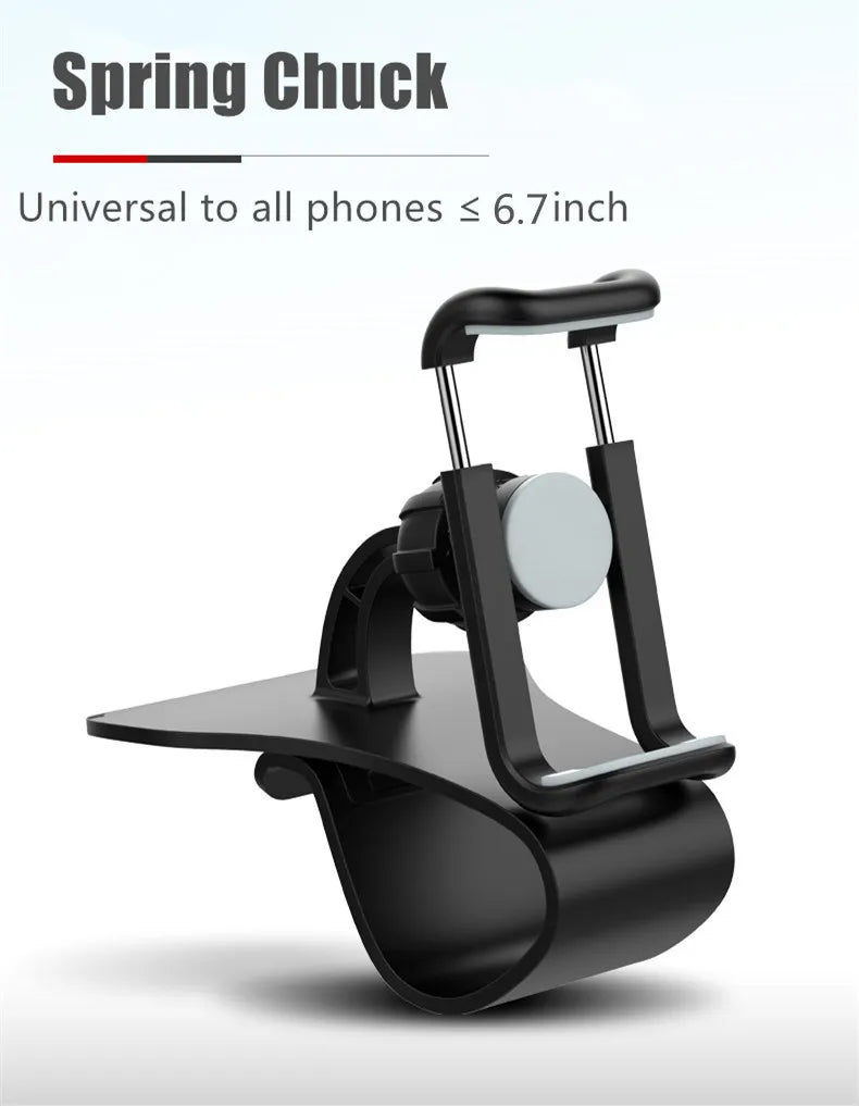 Soporte Universal 360° Rotatorio para Teléfono Móvil de Auto para Tablero Fijo
