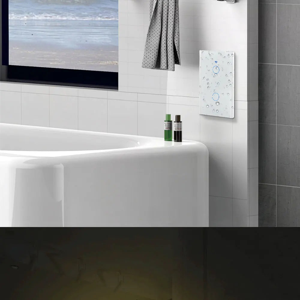 Interruptor de Pared Inteligente WiFi RF433 con Sensor Táctil para Luz LED, Sin Cable Neutro, Compatible con Alexa y Google Home