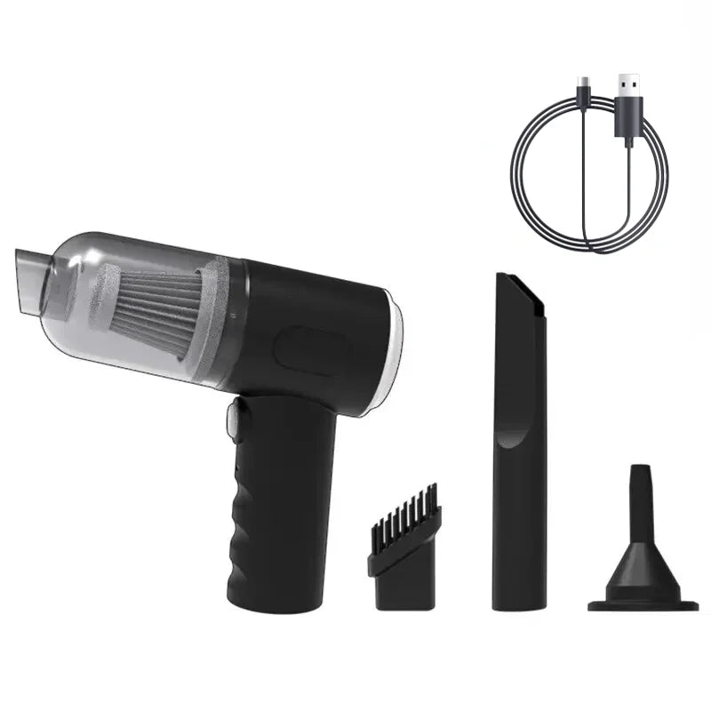 Portable Car Vacuum: USB Rechargeable, Wet & Dry
