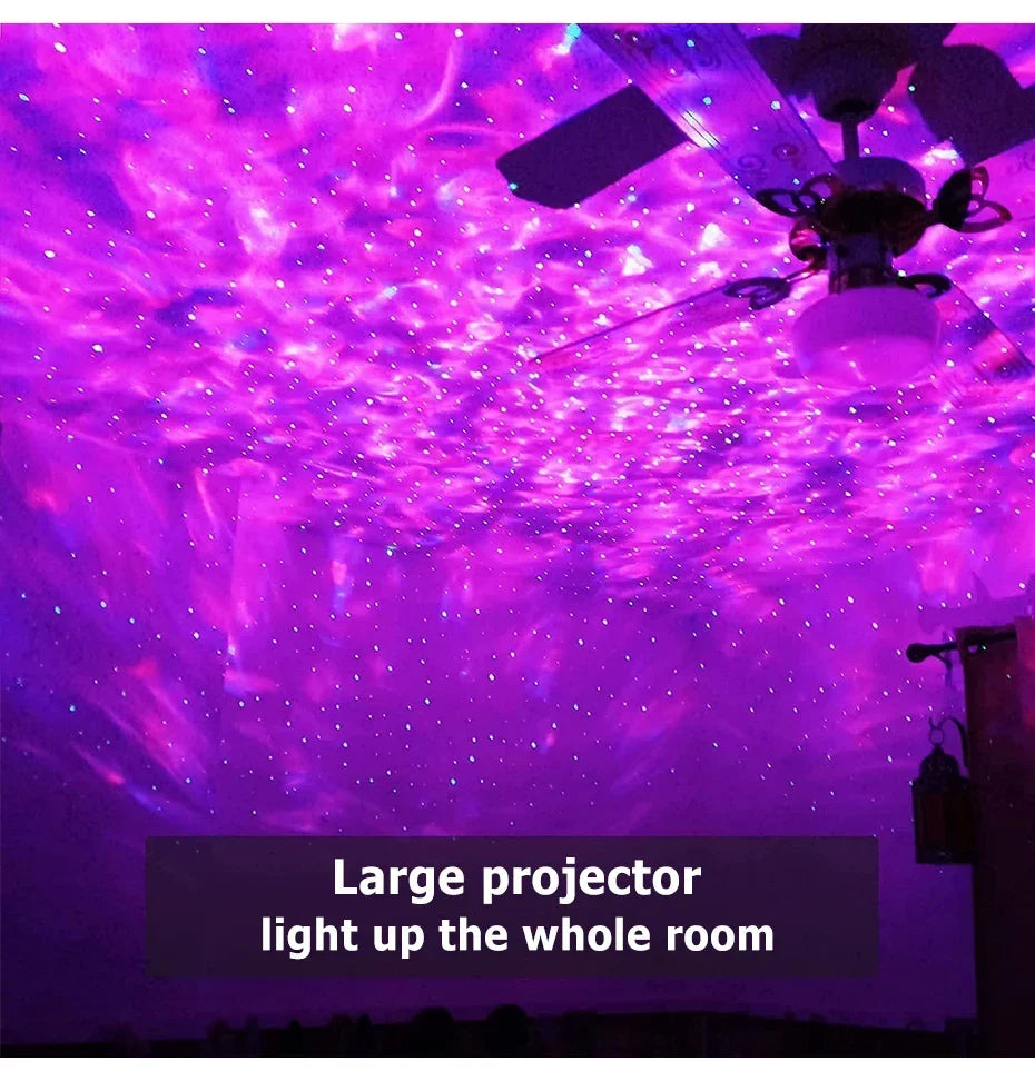 LED Galaxy Projector Night Light with Bluetooth Music Player