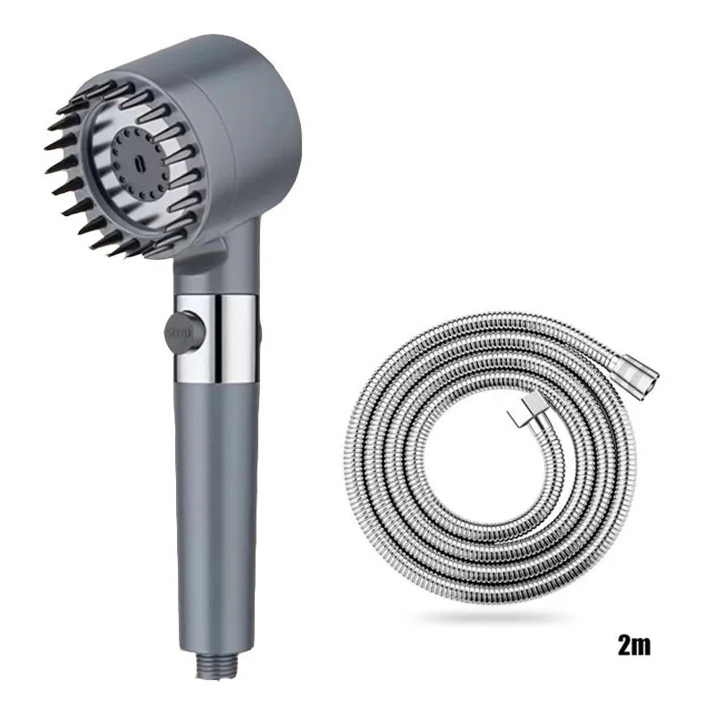 Three-Setting Showerhead with Pressure Boost