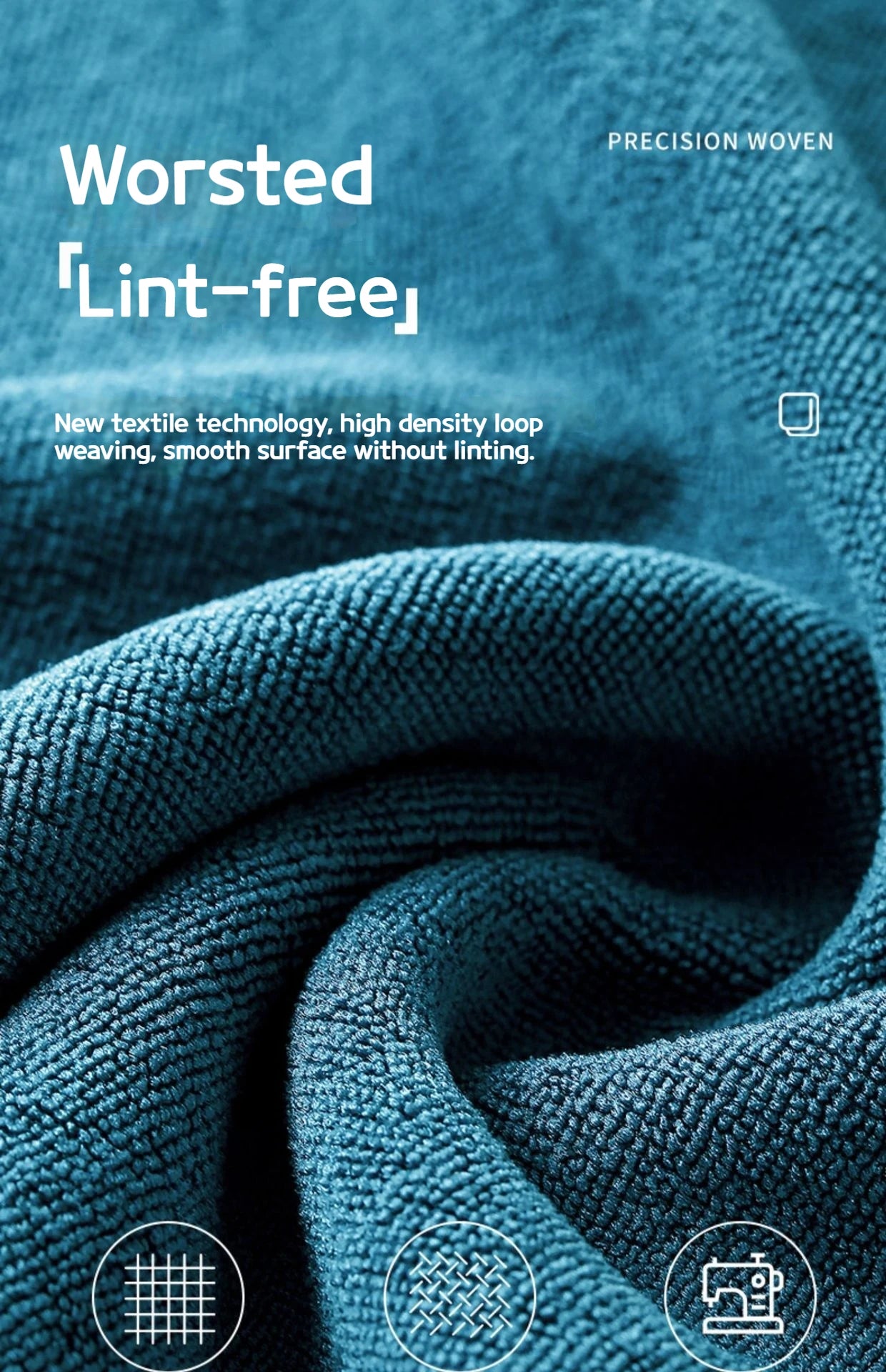 Lint-Free Microfiber Car Drying Towel (75x35cm)