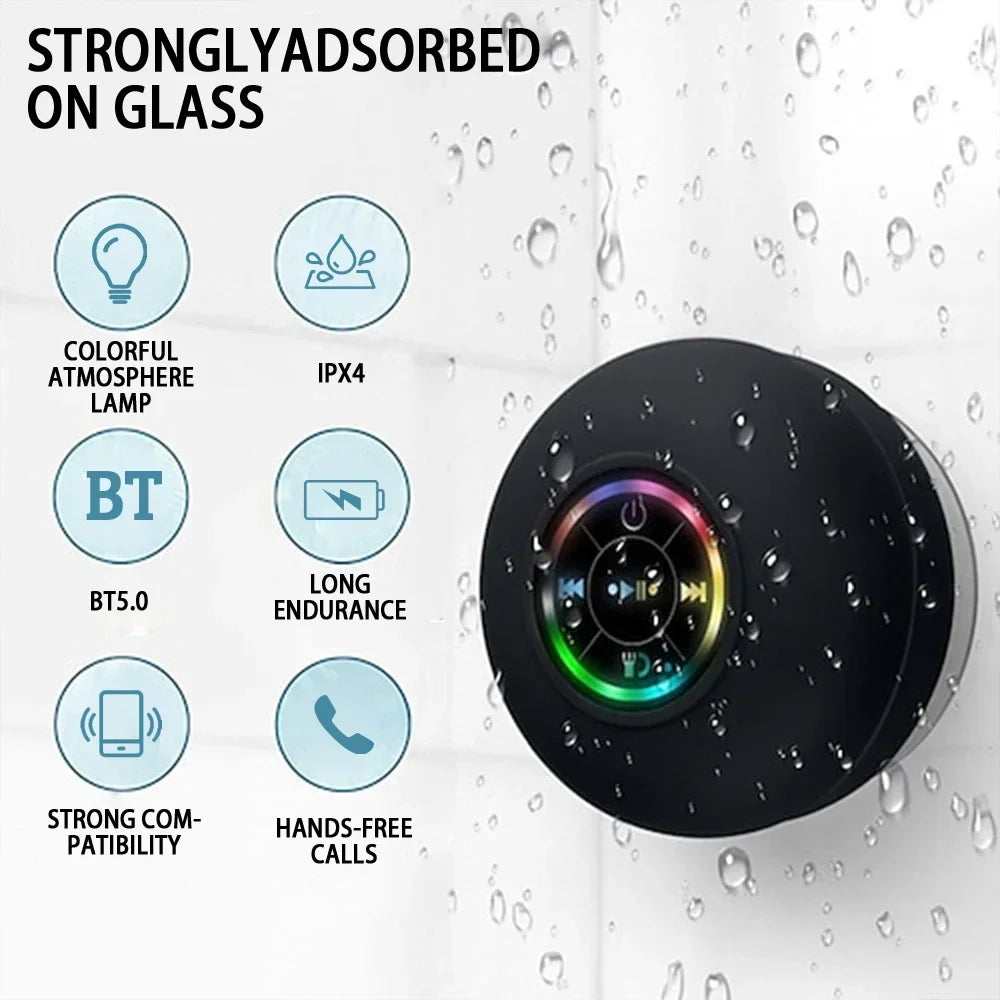 Portable Bluetooth Shower Speaker with Suction Cup