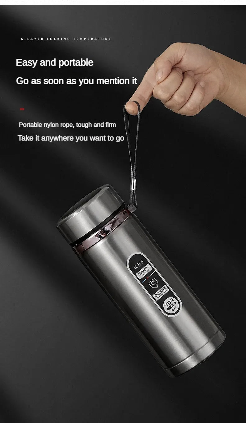 Insulated Thermos: 500ml to 1 Liter, Digital Temp Display