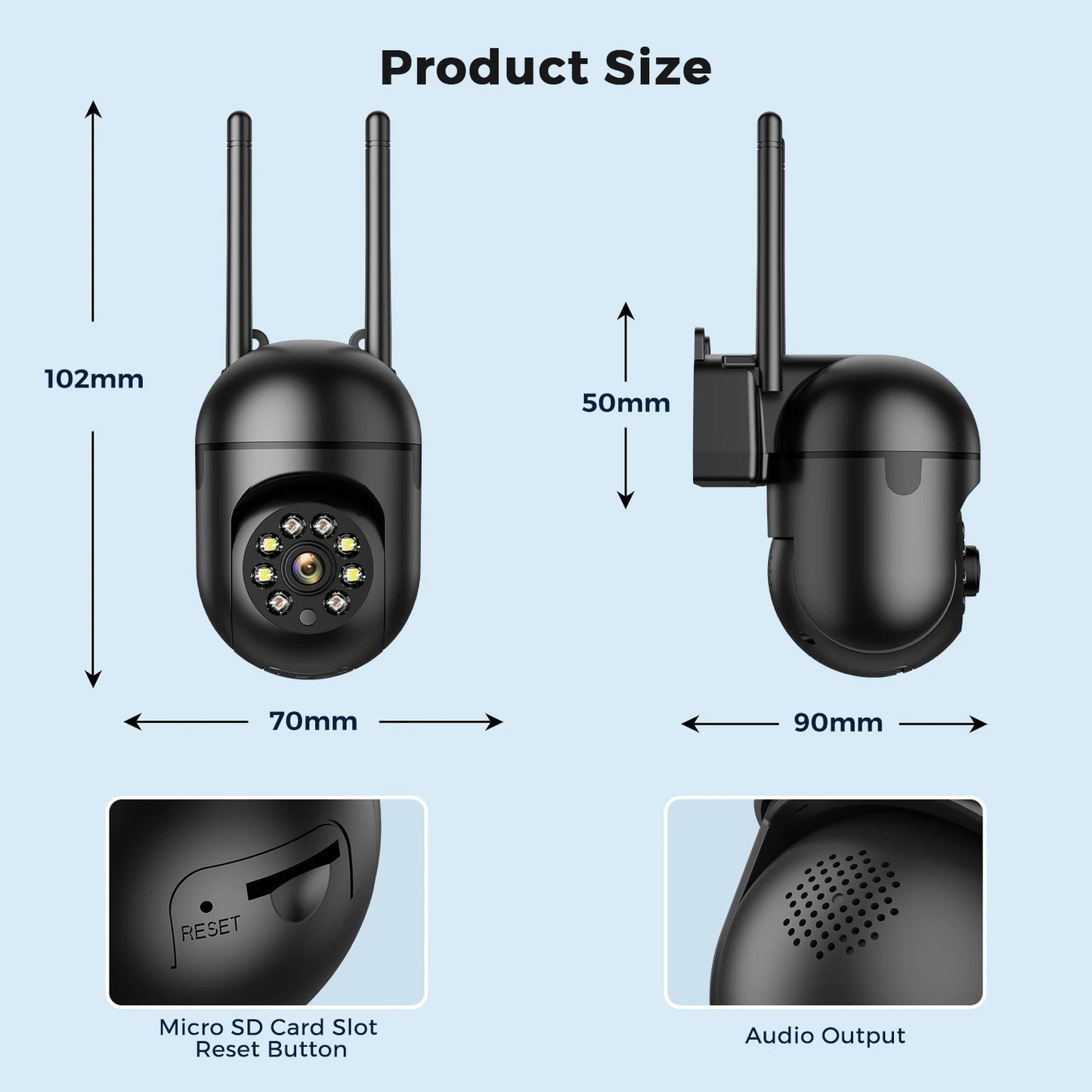 Smart Wireless Security Camera with AI Tracking