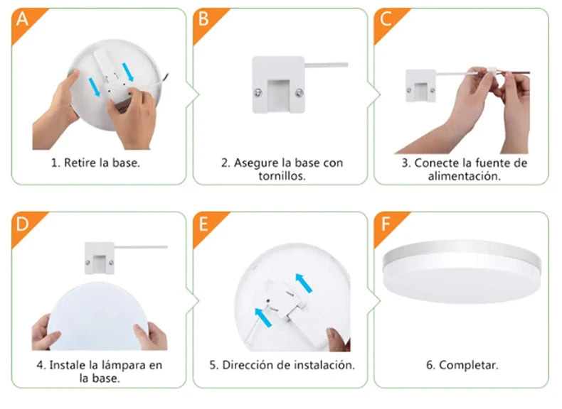Lámpara de Techo LED Redonda Ultradelgada para Dormitorio/Habitación
