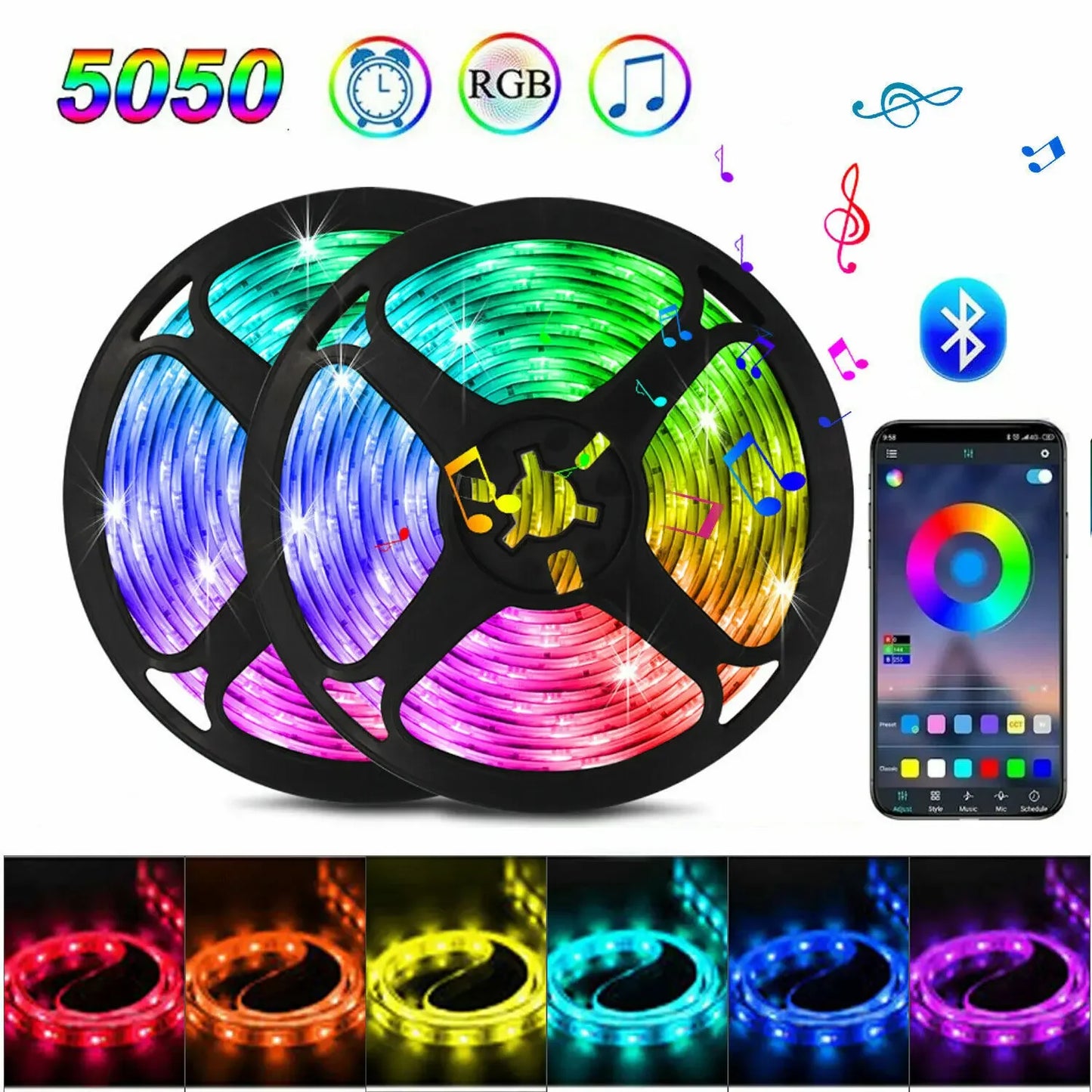 USB & App Controlled LED Strip Lights for Home Decor