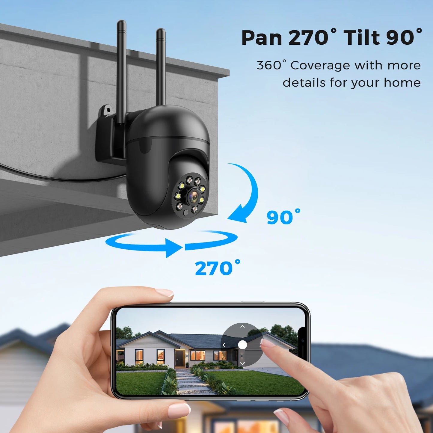 Smart Wireless Security Camera with AI Tracking
