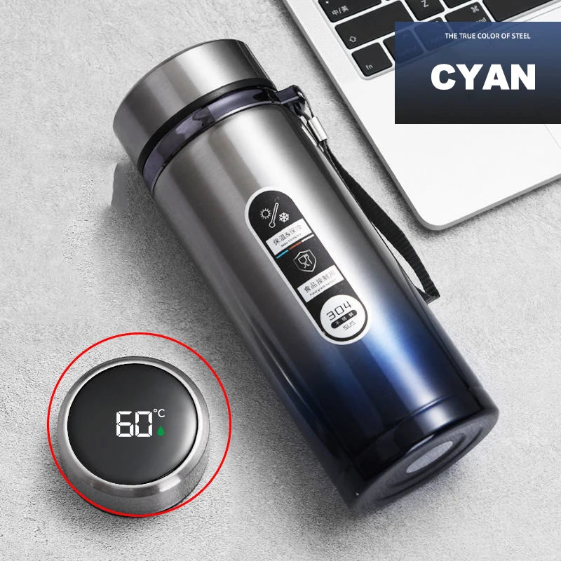 Insulated Thermos: 500ml to 1 Liter, Digital Temp Display