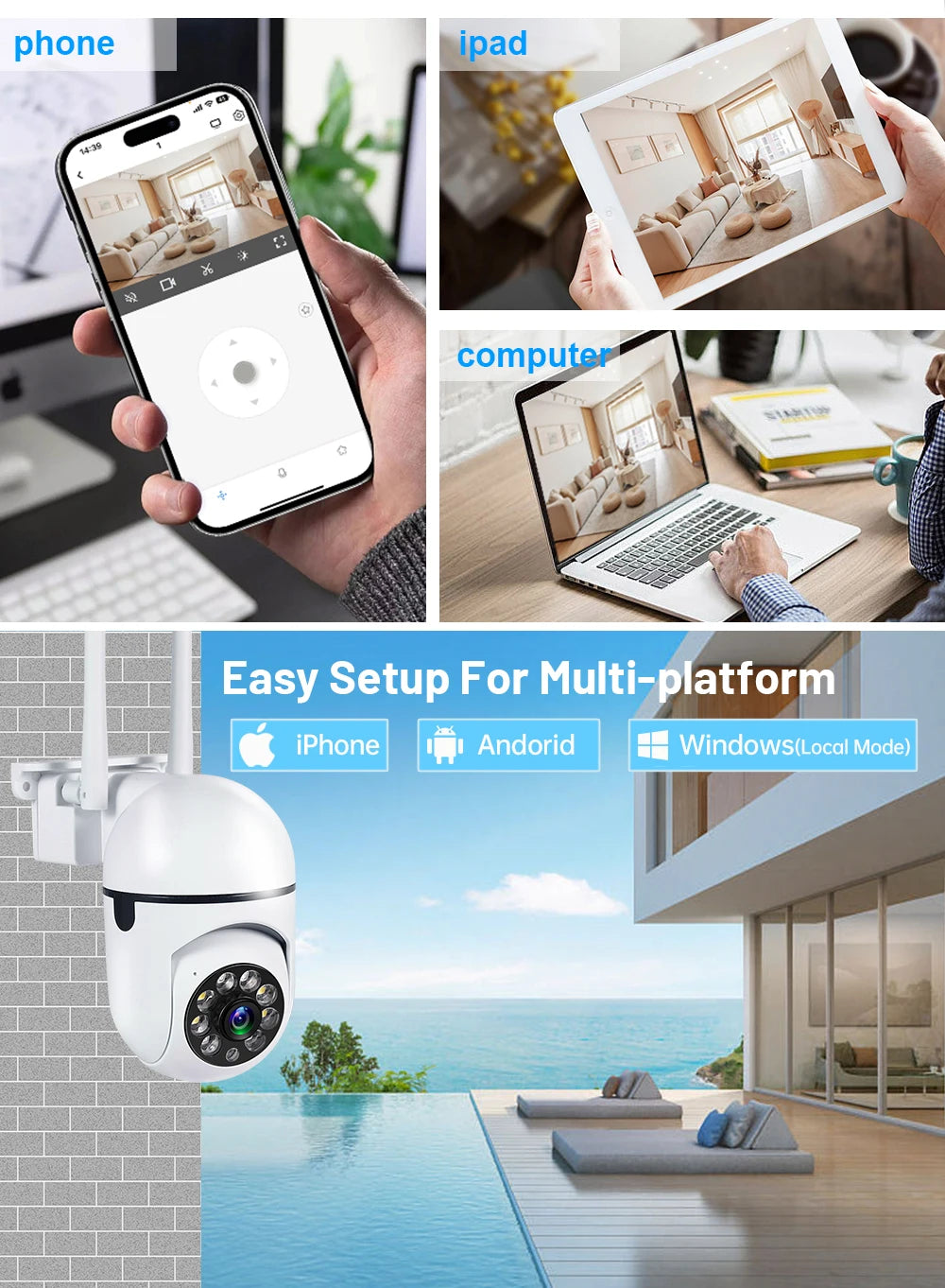 Smart Outdoor Security Camera with AI Tracking