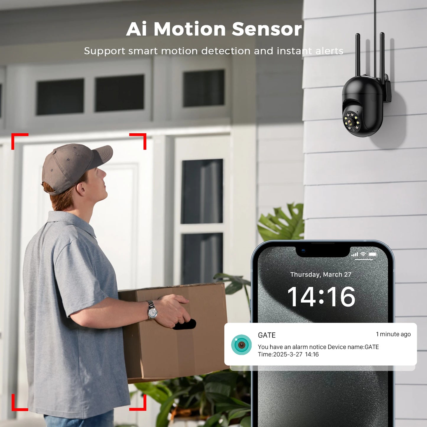 Smart Wireless Security Camera with AI Tracking