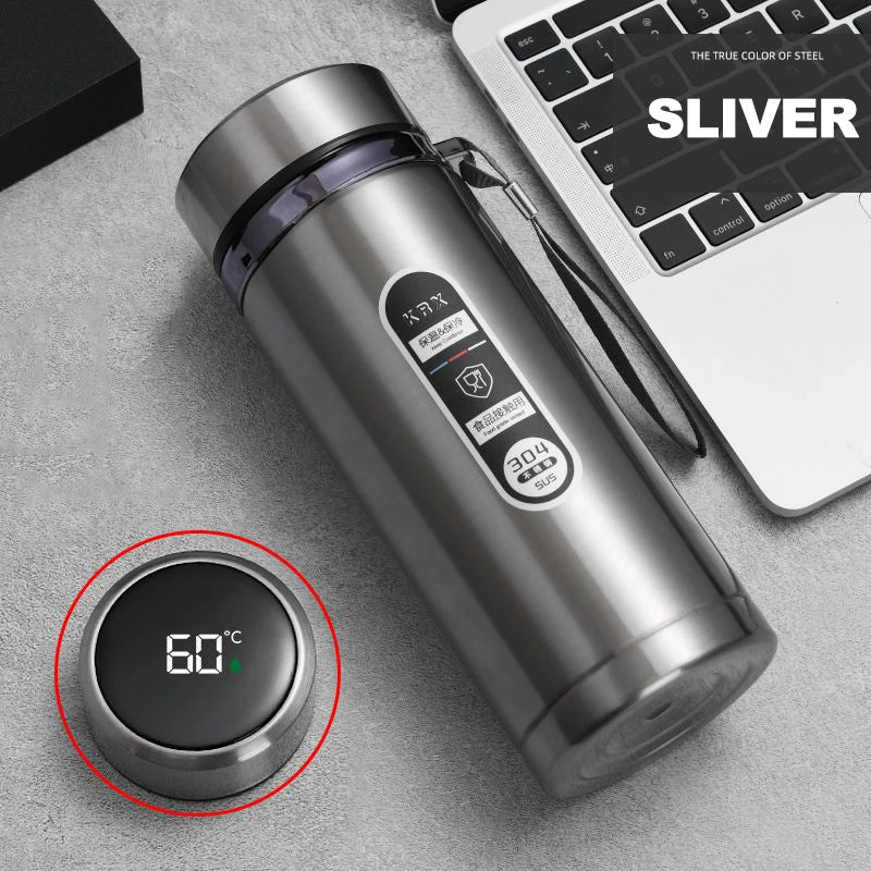 Insulated Thermos: 500ml to 1 Liter, Digital Temp Display
