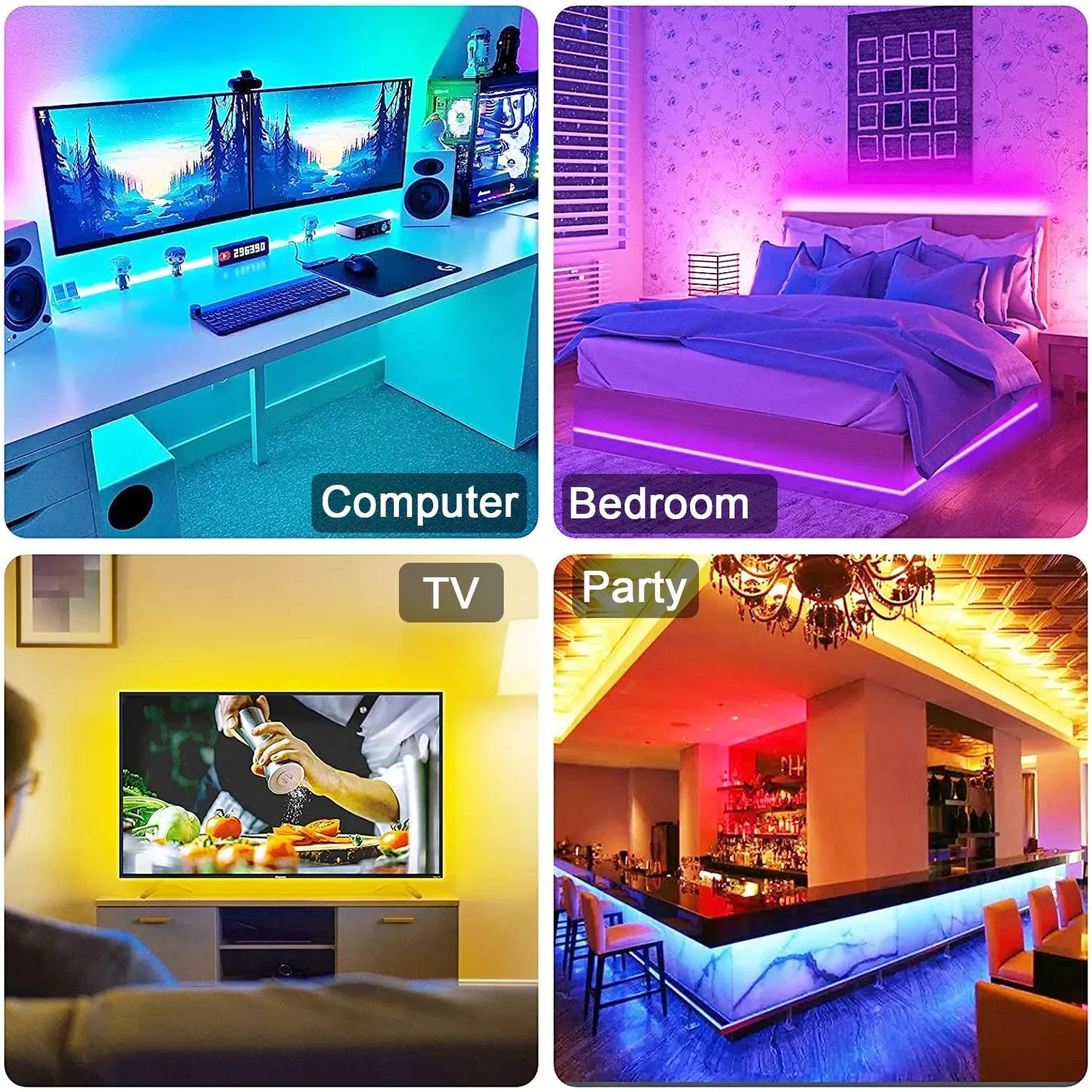 USB & App Controlled LED Strip Lights for Home Decor