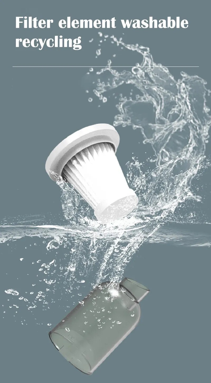 Portable Car Vacuum: USB Rechargeable, Wet & Dry