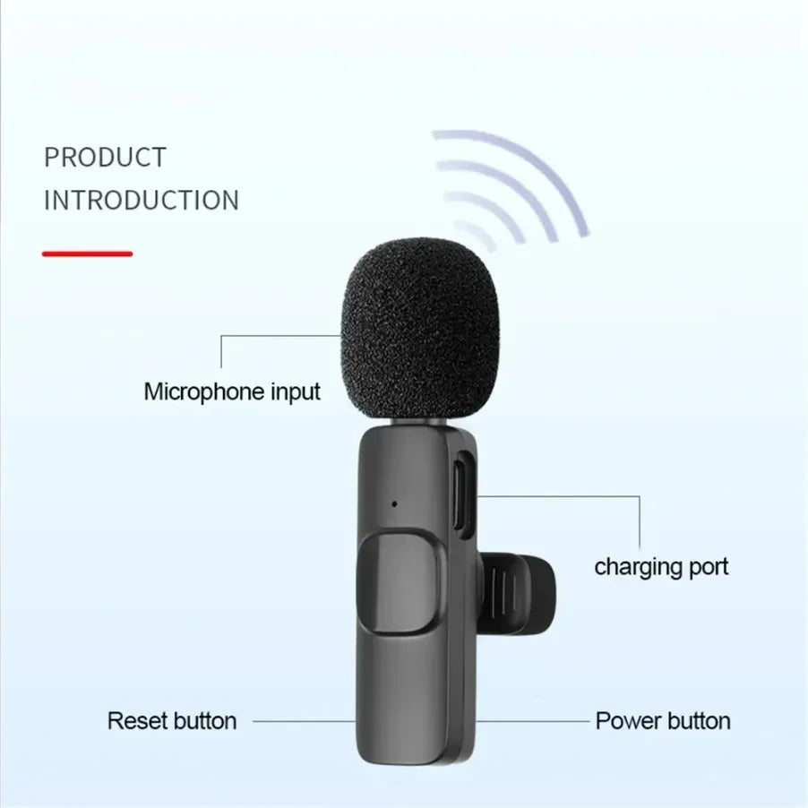 Wireless Lavalier Microphone for iPhone and Android