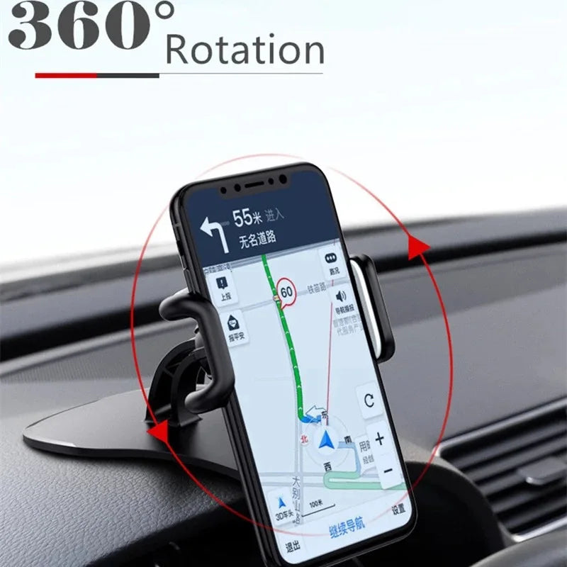 Soporte Universal 360° Rotatorio para Teléfono Móvil de Auto para Tablero Fijo