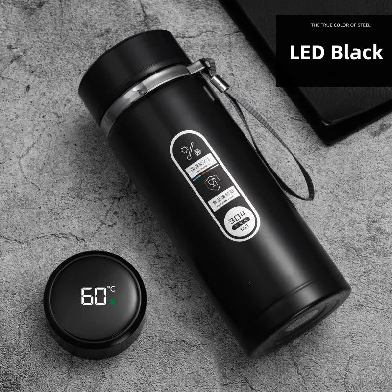 Insulated Thermos: 500ml to 1 Liter, Digital Temp Display