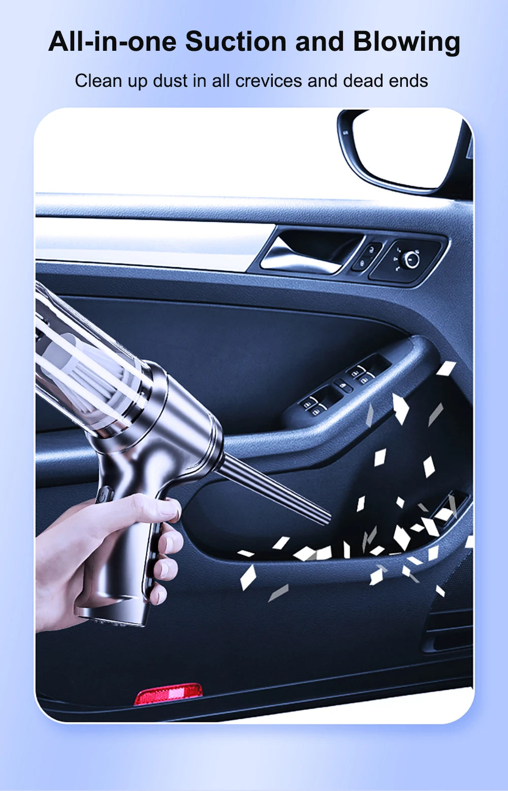 Wireless Car Vacuum: 95000PA Suction