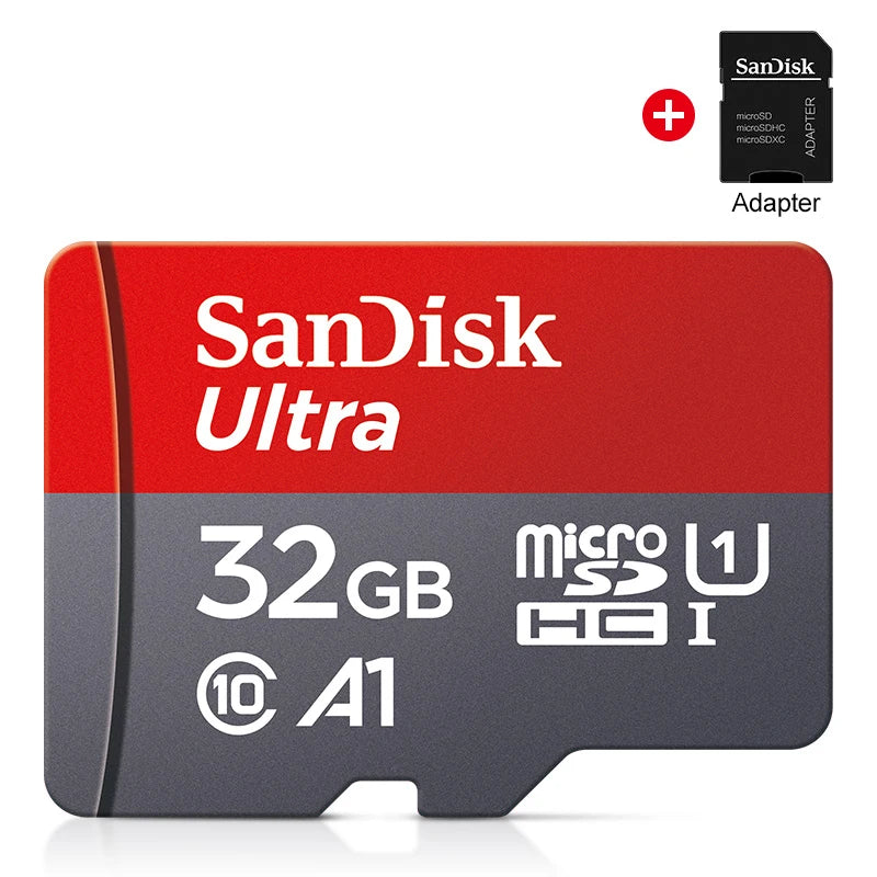 High-Speed microSD Card (64GB, 32GB, 16GB, 128GB) with Adapter