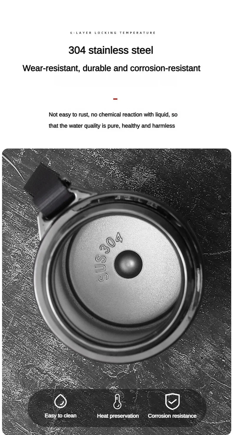 Insulated Thermos: 500ml to 1 Liter, Digital Temp Display