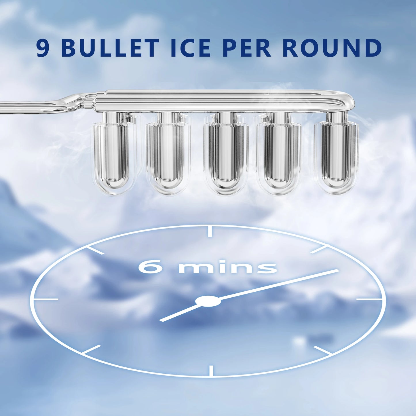 Fast Portable Ice Maker with Self-Cleaning Function