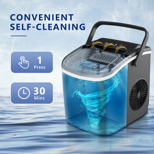 Fast Countertop Ice Maker with Ice Scoop