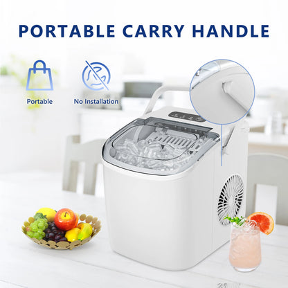 Fast Portable Ice Maker with Self-Cleaning Function
