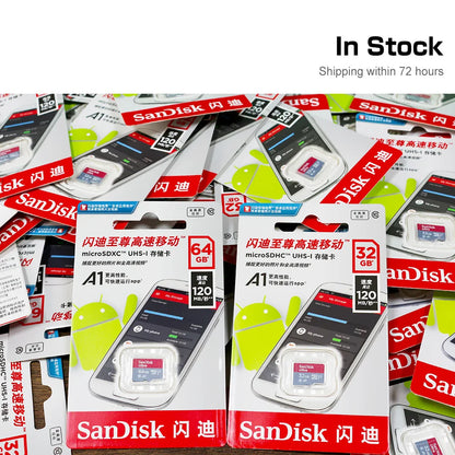 High-Speed ​​microSD Card (64GB, 32GB, 16GB, 128GB) with Adapter