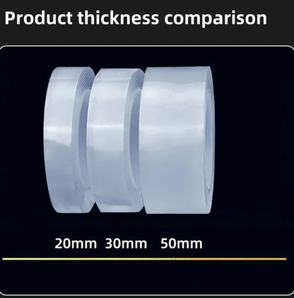 Heavy-Duty Nano Grip Tape: Reusable, Transparent Double-Sided Adhesive for Home, Office & DIY