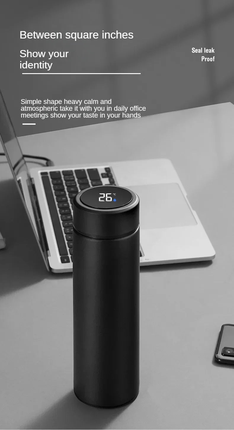 Termo de Acero Inoxidable 316 Inteligente 500ml con Separador para Café/Té