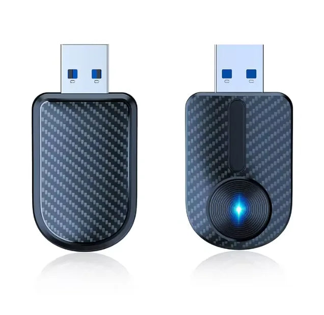 Adaptador Inalámbrico 2 en 1 CarPlay y Android Auto, 5GHz WiFi, USB/Tipo-C Plug and Play