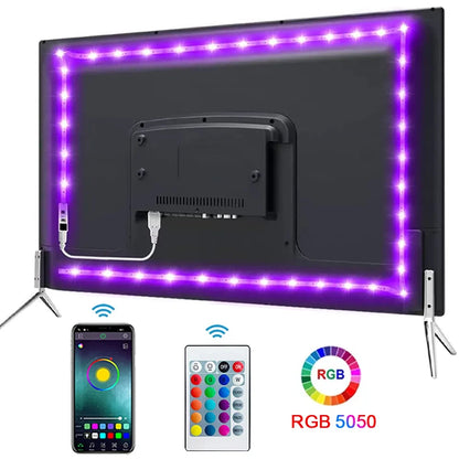 Bluetooth LED Strip Lights: RGB, App Control, 5V USB