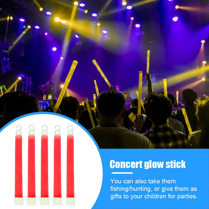 6-Inch Glow Sticks (10 Pack) - Emergency Lights for Hiking, Camping, Concerts & More