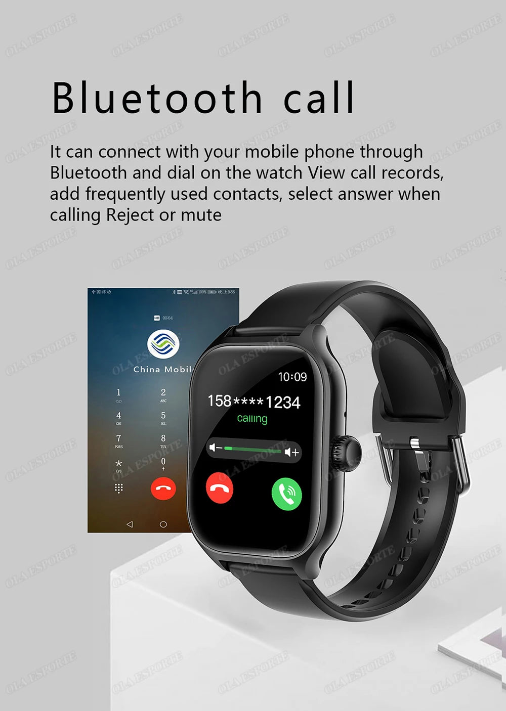 Smartwatch 1.83 Pulgadas HD con Llamada Bluetooth y Modos Deportivos Compatible con iOS y Android