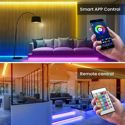 Bluetooth LED Strip Lights: RGB, App Control, 5V USB