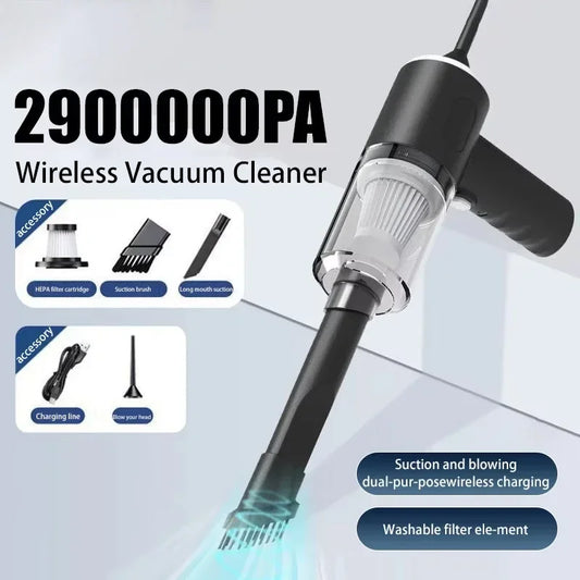 Portable Car Vacuum: USB Rechargeable, Wet &amp; Dry